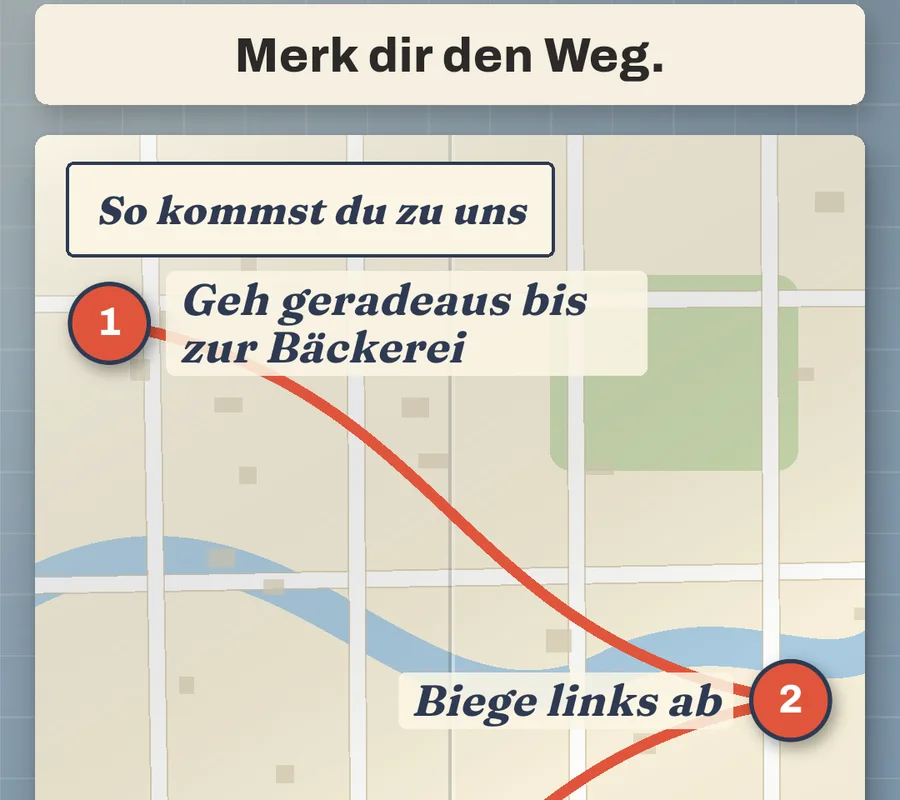 Detail: a city map with directions